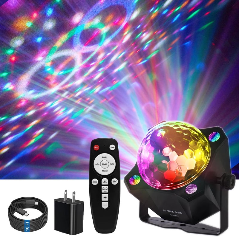 XJXTC Disco Ball Party Lights Sound Activated with Strobe Effect for Halloween Christmas Parties Birthday Karaoke Wedding Home Club Decor - Image 2